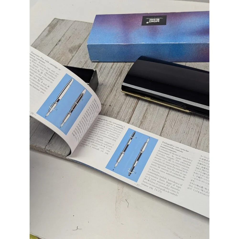 Used Mont Blanc Pen Presentation Box, Service Booklet, Storage Box  ** BOX ONLY - Picture 13 of 15